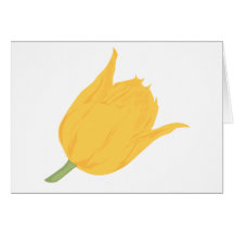 yellow tulip flower greeting card