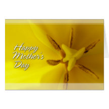 Yellow Tulip Mother's Day Cards