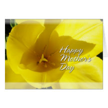 Yellow Tulip Mother's Day Cards