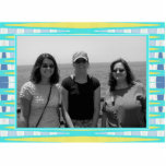 yellow turquoise frame photo cut outs