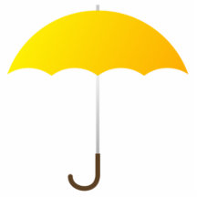 Yellow Umbrella Photo Cutouts