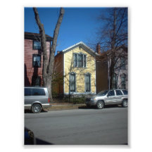 Yellow Victorian House in Buffalo New York Art Photo