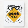Yellow Warning Geek Zone Mouse Pads