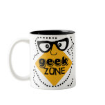 Yellow Warning Geek Zone Mug