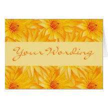 yellow water lillies - customizable template card