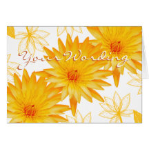 yellow water lillies - customizable template cards