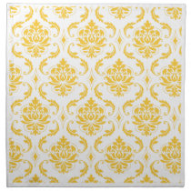 Yellow White Damask Napkins napkins