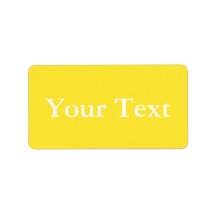 Yellow & White Stickers or Labels w/ Custom Text