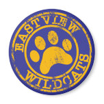 Yellow Wildcats Refrigerator Art Holder Fridge Magnets