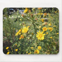 Yellow Wildflowers Mouse Pad