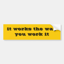 yellow work sticker bumper stickers
