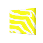 Yellow Zebra Canvas Wrap Gallery Wrap Canvas