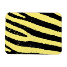 Yellow zebra rectangle magnet