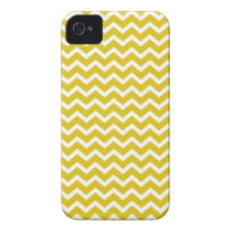 Yellow Zig Zag Chevrons Pattern Iphone 4 Case-mate Cases