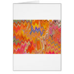 Yellow Zig Zag Pattern Greeting Card