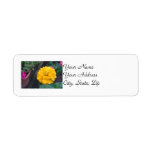 Yellow Zinnia Custom Return Address Label