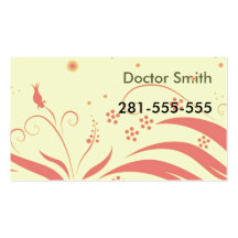 yellowpinkpattern, Doctor Smith, 281-555-555 Business Card Templates