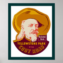 Yellowstone Park via Cody Road Print