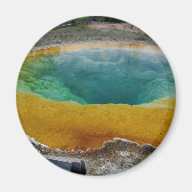 Yellowstone Thermal Spring In Morning Refrigerator Magnets