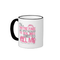 Yes Fake and Spectacular - Breast Cancer Coffee Mugs