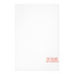 yes I am a girl text only play bass red Stationery