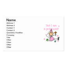 Yes I am a Princess Business Card Template