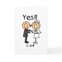 YES I Do Bride and Groom T-shirts and Gifts Card
