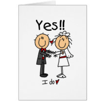 YES I Do Bride and Groom T-shirts and Gifts Card