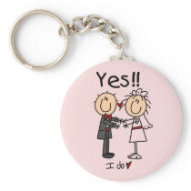 YES I Do Bride and Groom T-shirts and Gifts Keychains