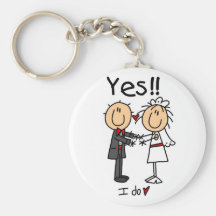 YES I Do Bride and Groom T-shirts and Gifts Key Chains