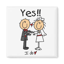 YES I Do Bride and Groom T-shirts and Gifts Refrigerator Magnets