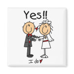 YES I Do Bride and Groom T-shirts and Gifts magnets