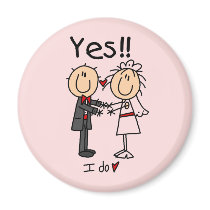 YES I Do Bride and Groom T-shirts and Gifts Refrigerator Magnet