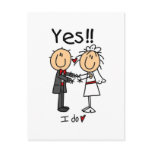 YES I Do Bride and Groom T-shirts and Gifts postcards