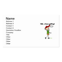 Yes I Love Golfing Business Card Template