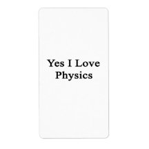 Yes I Love Physics Personalized Shipping Labels