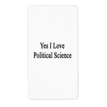 Yes I Love Political Science Personalized Shipping Labels