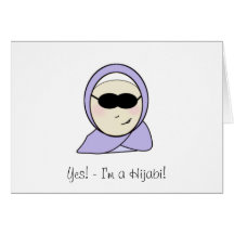 Yes I'm a Hijabi greeting congratulation card