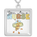 YES I'm a Nurse T-shirts and Gifts Personalized Necklace