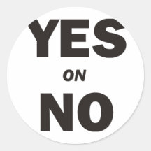 Yes on No No on Yes Stickers