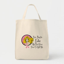 Yes They Are Fake Breast Cancer Survivor Tote Bags