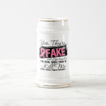 Yes Theyre Fake and Spectacular - Breast Cancer Coffee Mugs