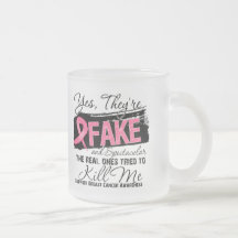 Yes Theyre Fake and Spectacular - Breast Cancer Coffee Mug