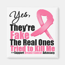 YES They're fake....My real ones tried to kill me Refrigerator Magnets