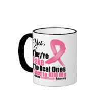 YES They're fake....My real ones tried to kill me Mugs