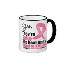 YES They're fake....My real ones tried to kill me Mugs