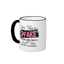 Yes Theyre Fake Real Ones (grunge) Breast Cancer Coffee Mug