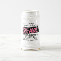 Yes Theyre Fake Real Ones (grunge) Breast Cancer Coffee Mugs