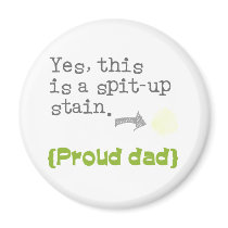 Yes, this is a spit-up stain {proud mom/dad} iman de frigorífico