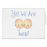 Yes we are twins - Boys Greeting Card